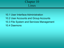 Chapter 10 Linux - Northern Arizona University