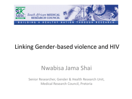 Gender-based violence and HIV: What don’t we know?