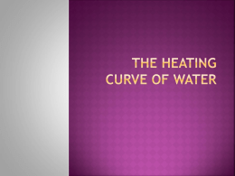 The Heating Curve of Water - Jefferson Forest High School