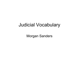 Judicial Vocabulary