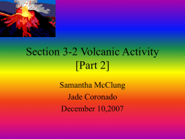 Section 3-2 Volcanic Activity [Part 2]
