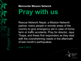 June 2015 - Mennonite Mission Network