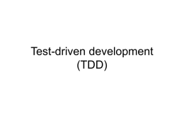 Test-driven development (TDD)