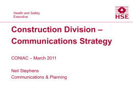 Construction Division – Communications Strategy