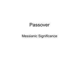 Passover - Beth Yeshua Messianic Congregation, Newport, WA.