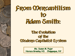 From Mercantilism to Adam Smith: The Evolution of the
