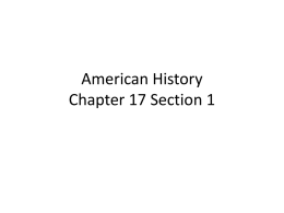 American History Chapter 17 Section 1