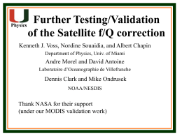Further Testing/Validation of the Satellite f/Q correction