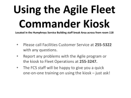 Using the Fleet Commander Kiosk