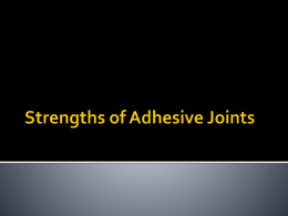 Strengths of Adhesive Joints