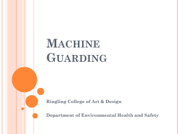 Machine Guarding - Ringling College of Art and Design