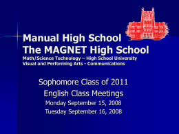 Manual High School Youth Performing Arts School