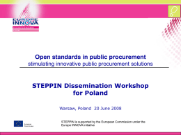 Open standards in public procurement stimulating