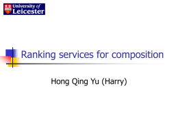 Ranking method for services composition