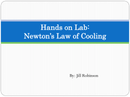 Hands on Lab: Newton’s Law of Cooling