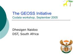 The GEOSS Initiative