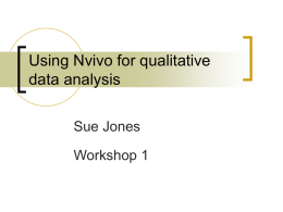 Using Nvivo for qualitative data analysis
