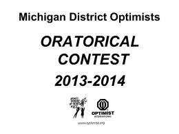 Michigan District Optimists
