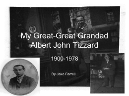 My Great-Great Grandad Albert John Tizzard