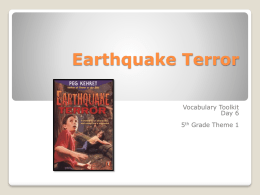 Earthquake Terror - Palmdale School District