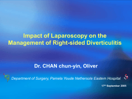 Impact of Laparoscopy on the Management of Right