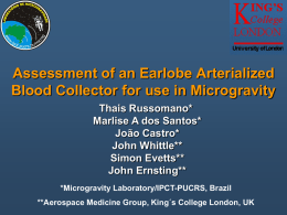 Assessment of an Arterialised Earlobe Blood Sampler
