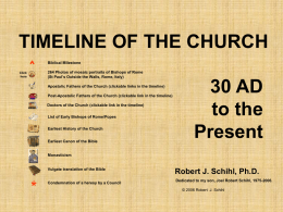 Timeline of the Church