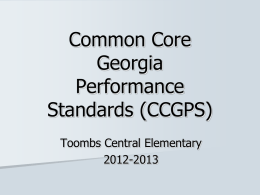 Common Core Georgia Performance Standards (CCGPS)