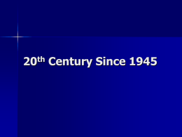 20th Century Since 1945 - Salmon River High School