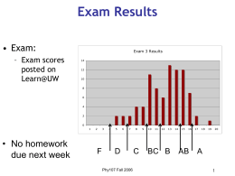 Exam Results - University of Wisconsin–Madison