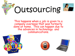 Advantages and disadvantages of Outsourcing
