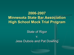 2006-2007 Minnesota State Bar Association High School Mock