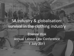 SA industry and globalisation