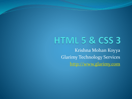 HTML 5 & CSS 3