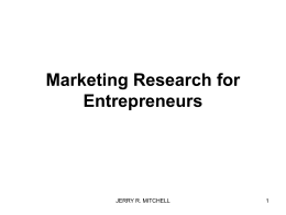 Marketing Research for Entrepreneurs