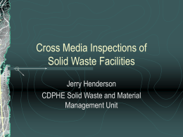 Cross Media Inspections: A Solid Waste Perspective