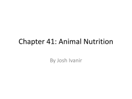 Chapter 41: Animal Nutrition
