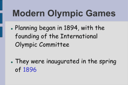 Modern Olymic Games