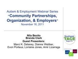 Community Partnerships, Organization, & Employers