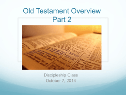 Old Testament Overview