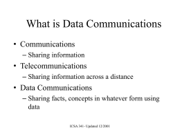 Data Communications & Computer Networks 0602-341