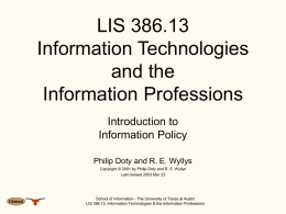 LIS 397.1 Introduction to Research in Library and