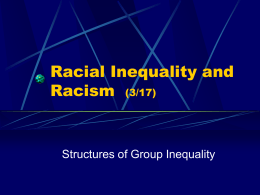 Racial Inequality and Racism