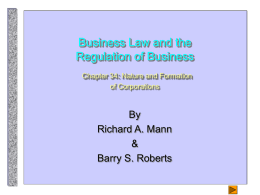 Business Law and the Regulation of Business Chapter 34