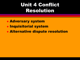Unit 4 Conflict Resolution