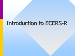 Introduction to ECERS-R