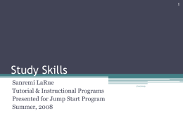 Study Skills - Gallaudet University