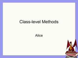 Class-level Methods