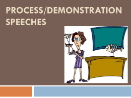 Process/Demonstration Speeches