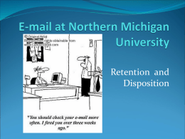Are email messages records? - Northern Michigan University